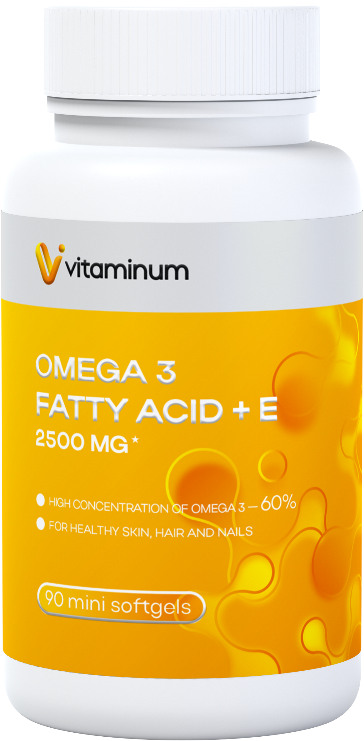  Vitaminum ОМЕГА 3 60% + витамин Е (2500 MG*) 90 капсул 700 мг   в Нижневартовске