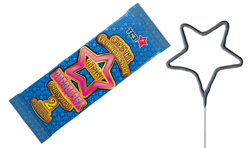  Бенгальские свечи фигурные 2 шт "Звездочка"  в Нижневартовске